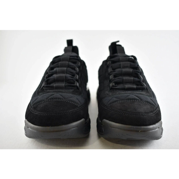 Chanel 21K Mens Black Grey CC Logo Lace Up Tie Low Top Trainer Sneaker 44 11 - Picture 4 of 10